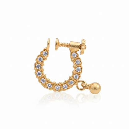 92.5 Silver Gold Plated Septum | Stylish Modern Design | Elegant Jewellery