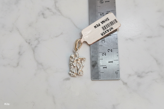92.5 Silver Radha Krishna Pendant | Divine Love Design | Elegant Jewellery
