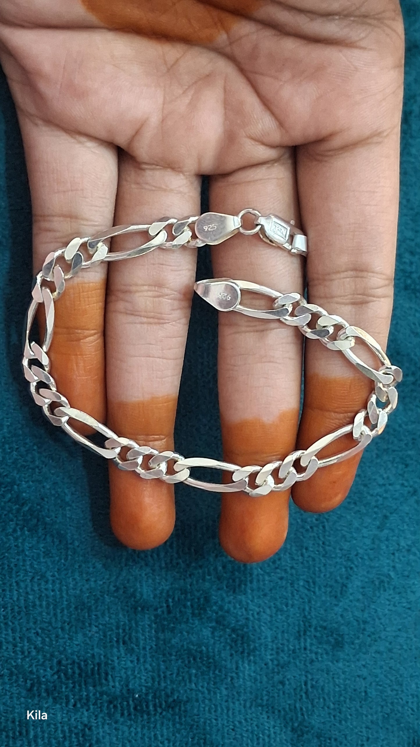 92.5 Silver Men’s Bracelet 8 Inches | Stylish Refined Design | Elegant Jewellery