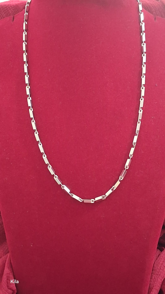 92.5 Silver Men’s Chain 19 Inches | Stylish Bold Design | Elegant Fashion Jewellery