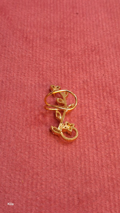 92.5 Silver Gold Plated Earcuffs | Contemporary Trendy Design | Stylish Jewellery