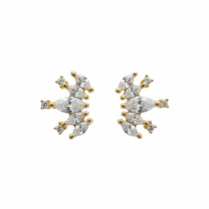 92.5 Silver Gold Plated Second Studs | Stylish Minimal Design | Elegant Jewellery