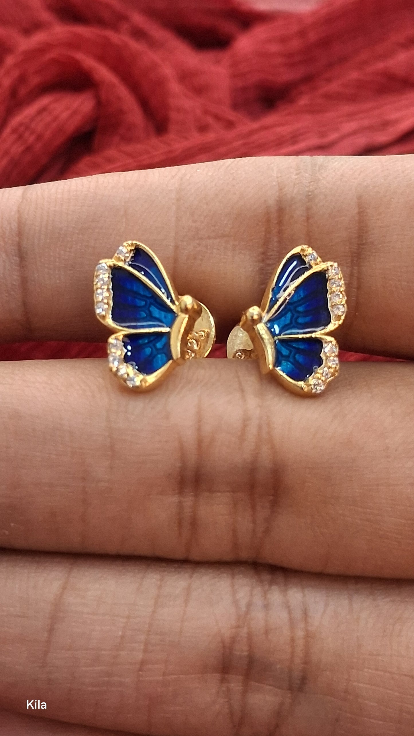 925 Silver Gold Plated Butterfly Pendant Set | Stylish Elegant Design | Jewellery Set