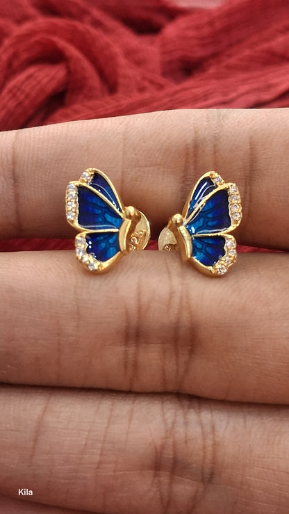 925 Silver Gold Plated Butterfly Pendant Set | Stylish Elegant Design | Jewellery Set