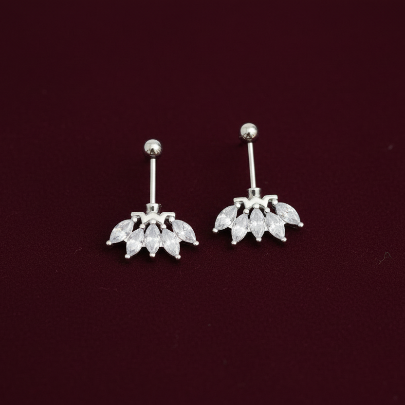 92.5 Silver Five Leaf Bugadi | Stylish Nature Design | Elegant Jewellery