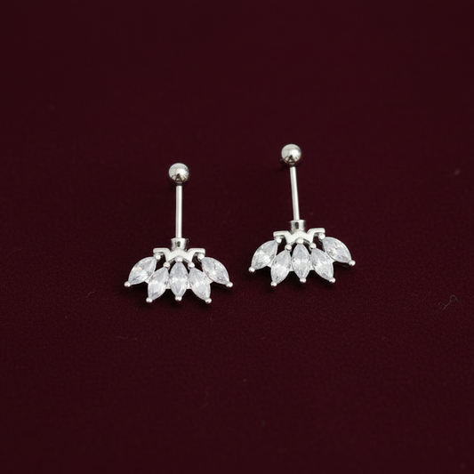 92.5 Silver Five Leaf Bugadi | Stylish Nature Design | Elegant Jewellery