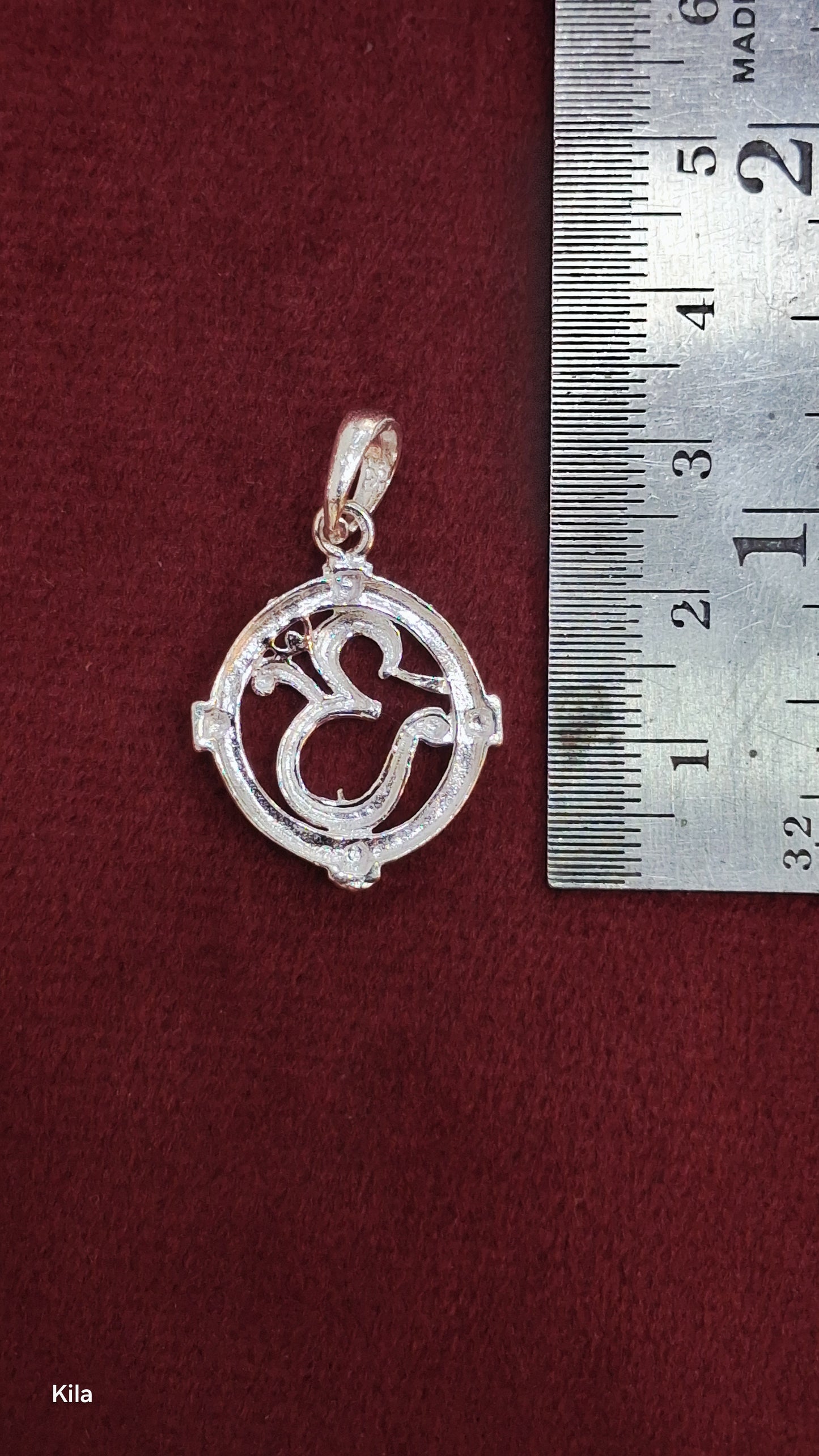 92.5 Silver OM Symbol Pendant | Minimal Spiritual Design | Elegant Jewellery