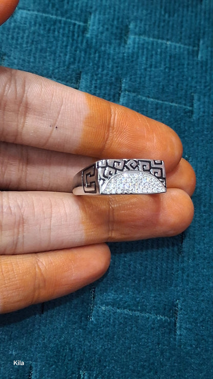 92.5 Silver Men’s Ring Size 23 | Stylish Premium Design | Elegant Jewellery