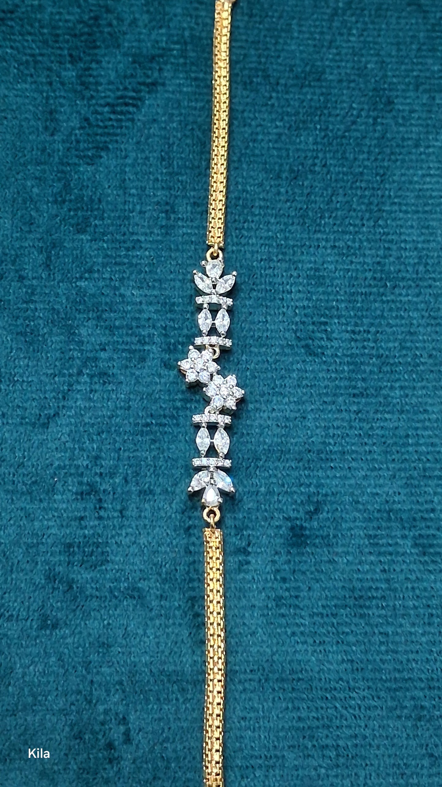 92.5 Silver Gold Plated Bracelet | Stylish Premium Finish | Elegant Jewellery