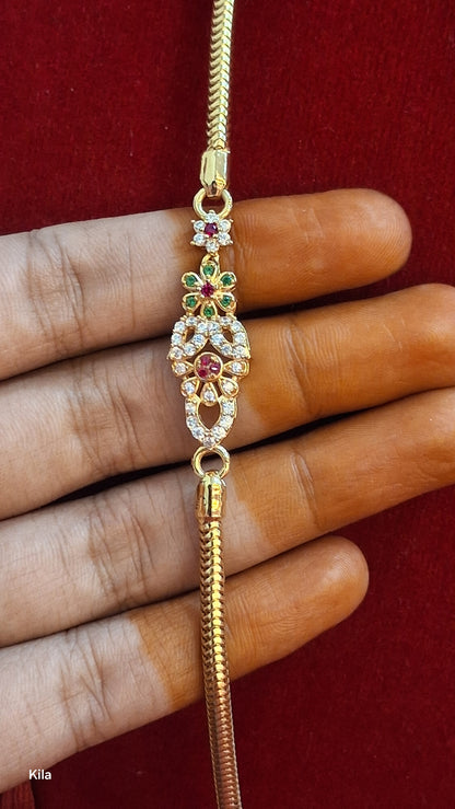 92.5 Silver Gold Plated Thaali Chain 22 Inches | Stylish Elegant Finish | Jewellery