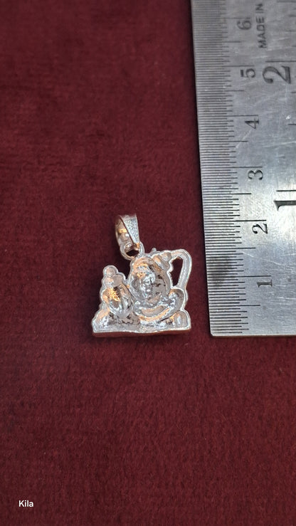 92.5 Silver Shiva Parvati Pendant | Divine Couple Design | Elegant Jewellery