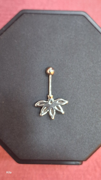 92.5 Silver Five Leaf Bugadi with Center Stone | Stylish Premium Design | Elegant Jewellery