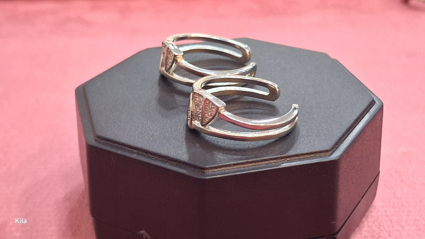 92.5 Silver Stylish Toe Rings | Minimal Elegant Design | Jewellery