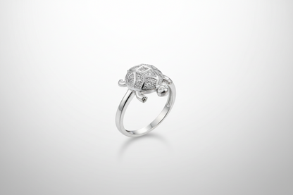 92.5 Silver Feng Shui Tortoise Ring | Protective Energy Design | Elegant Jewellery