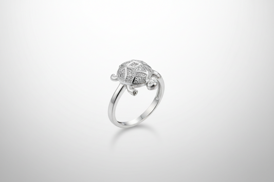 92.5 Silver Feng Shui Tortoise Ring | Protective Energy Design | Elegant Jewellery