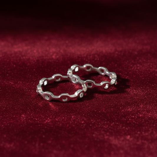 92.5 Silver Simple Stylish Toe Rings | Everyday Elegant Design | Jewellery