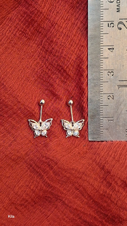 92.5 Silver Butterfly Bugadi Pair| Stylish Cute Design | Elegant Jewellery