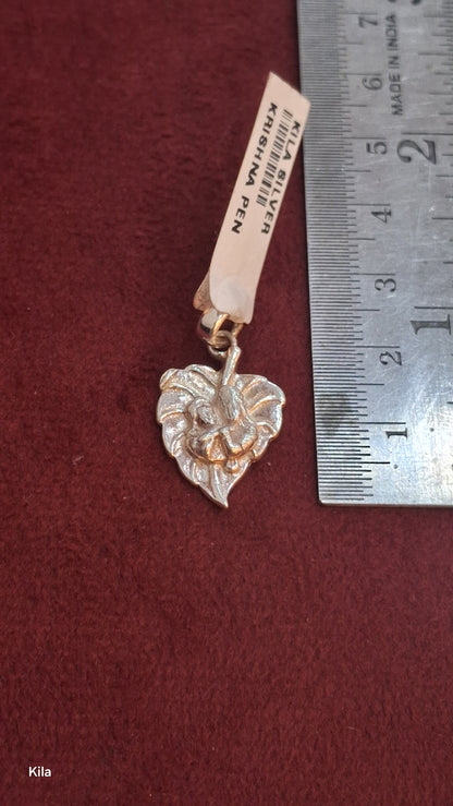 92.5 Silver Radha Krishna Pendant | Divine Spiritual Design | Elegant Jewellery