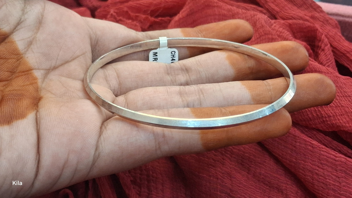 925 Silver Kada | Stylish Traditional Design | Elegant Jewellery