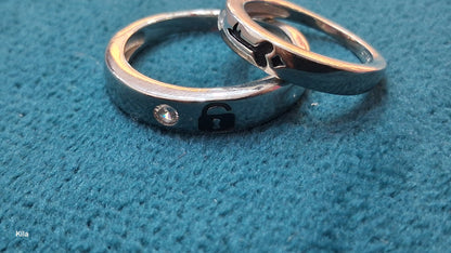 92.5 Silver Couple Rings (Men Size 21 | Women Size 11) | Stylish Matching Design | Elegant Jewellery