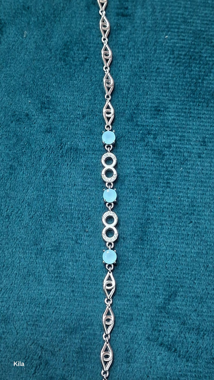 92.5 Silver Infinity Bracelet | Stylish Eternal Design | Elegant Jewellery