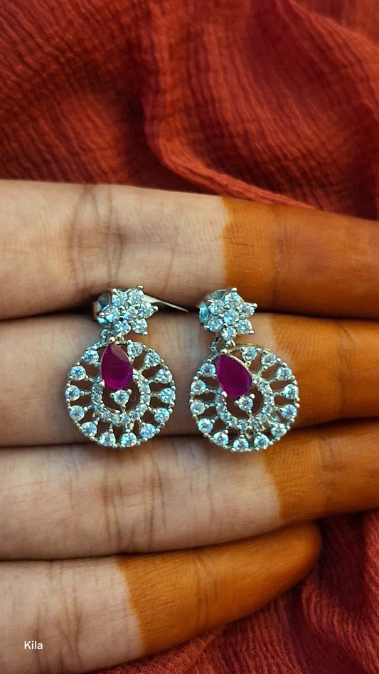 92.5 Silver Stylish Earrings | Stylish Minimal Design | Elegant Jewellery