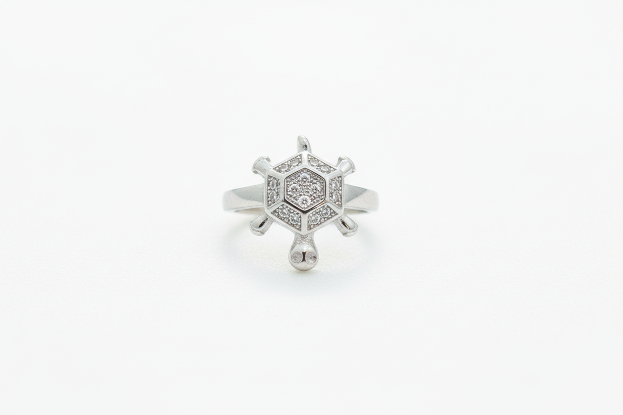 92.5 Silver Tortoise Ring | Premium Feng Shui Inspired Design | Stylish Jewellery