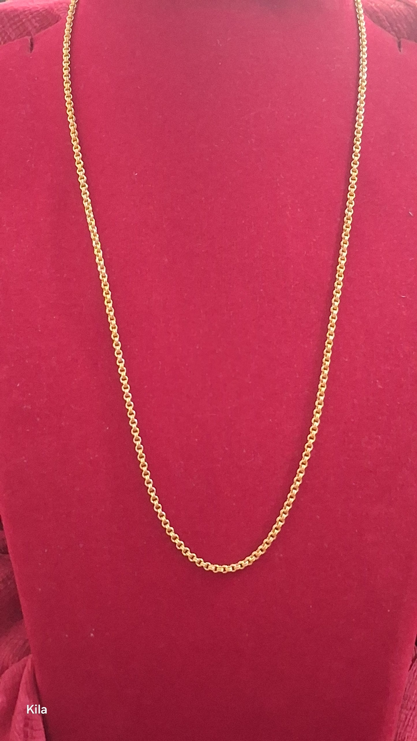 92.5 Silver Gold Plated Chain 20 Inches | Stylish Premium Finish | Elegant Fashion Jewellery
