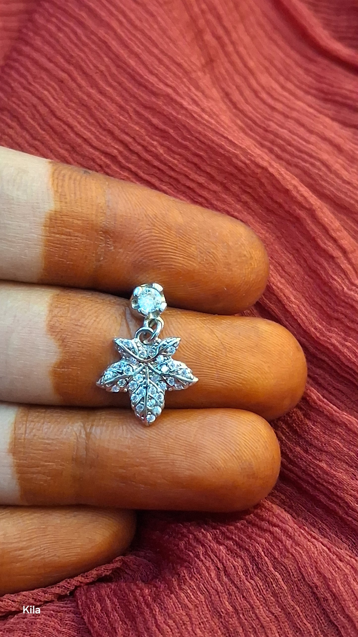 92.5 Silver Leaf Earrings | Stylish Nature Design | Elegant Jewellery