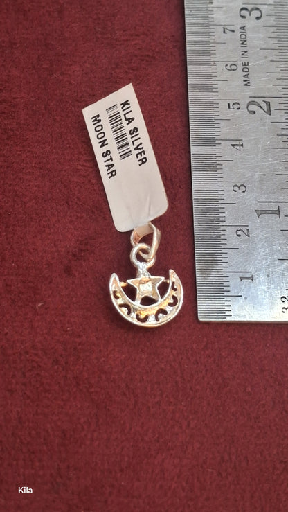 92.5 Silver Moon Pendant | Stylish Celestial Design | Elegant Jewellery