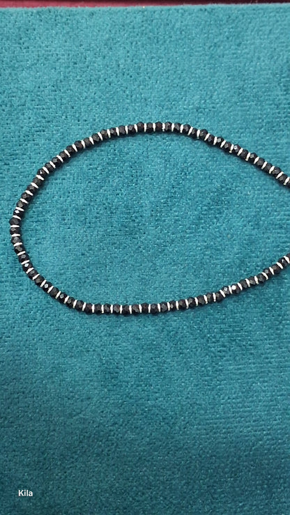 Black Bead Adjustable Anklet (Single Piece) | Stylish Traditional Design | Elegant Jewellery