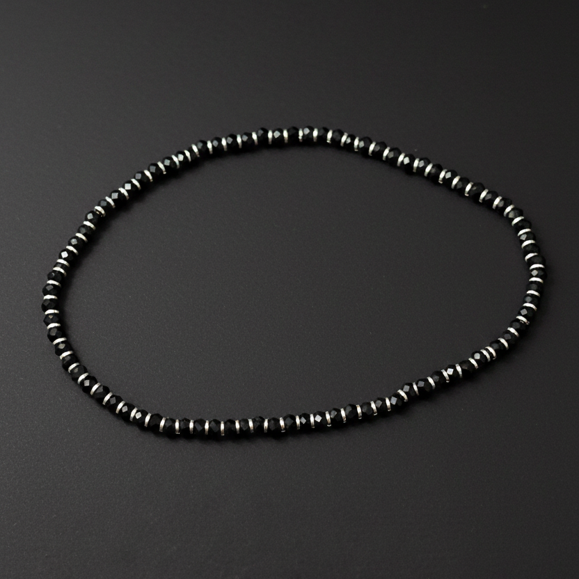 Black Bead Adjustable Anklet (Single Piece) | Stylish Traditional Design | Elegant Jewellery