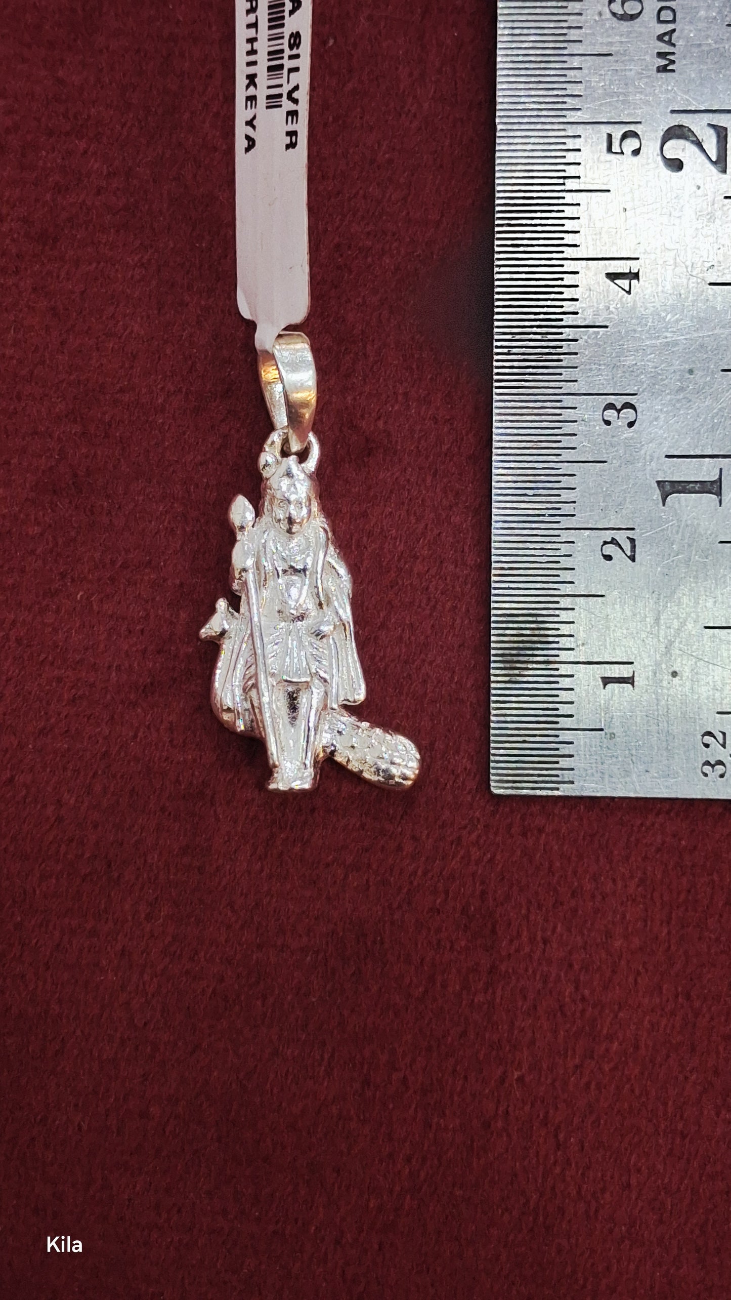92.5 Silver Karthikeya Swamy Pendant | Divine Warrior Design | Elegant Jewellery