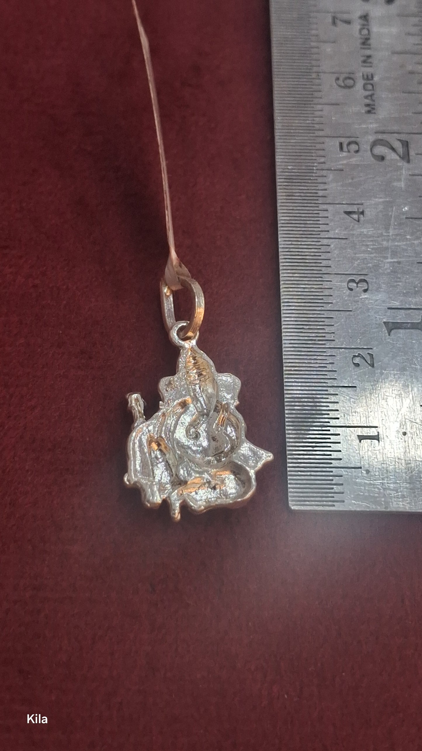 92.5 Silver Ganesha Idol Pendant | Divine Artistic Design | Elegant Jewellery