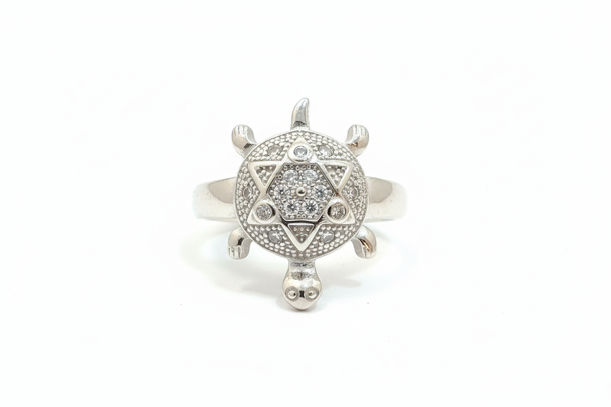 92.5 Silver Minimal Tortoise Ring | Simple Stylish Design | Everyday Jewellery