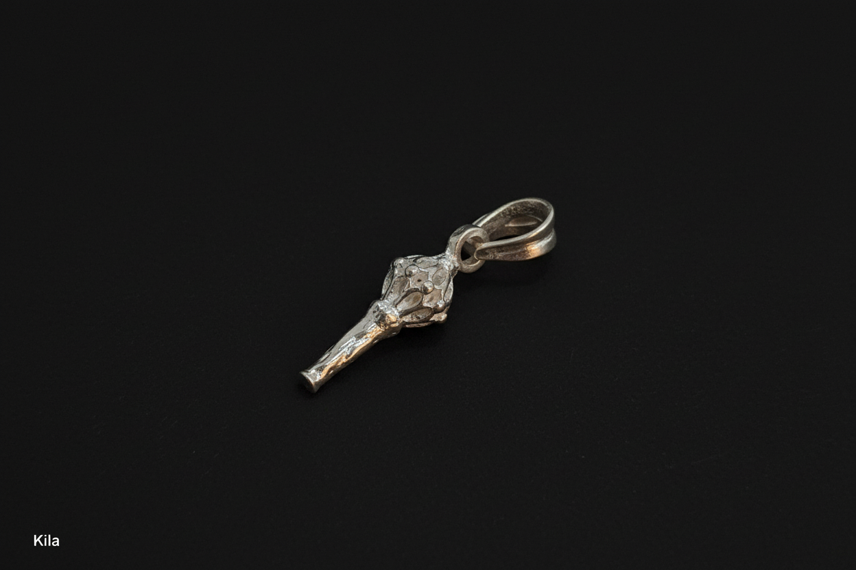 92.5 Silver Hanuman Gada Pendant | Powerful Spiritual Design | Elegant Jewellery