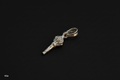 92.5 Silver Hanuman Gada Pendant | Powerful Spiritual Design | Elegant Jewellery