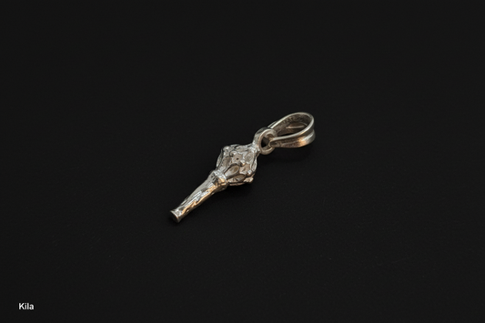 92.5 Silver Hanuman Gada Pendant | Powerful Spiritual Design | Elegant Jewellery