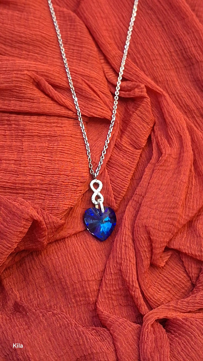 925 Silver Blue Pendant Chain 18 Inches | Stylish Elegant Design | Jewellery