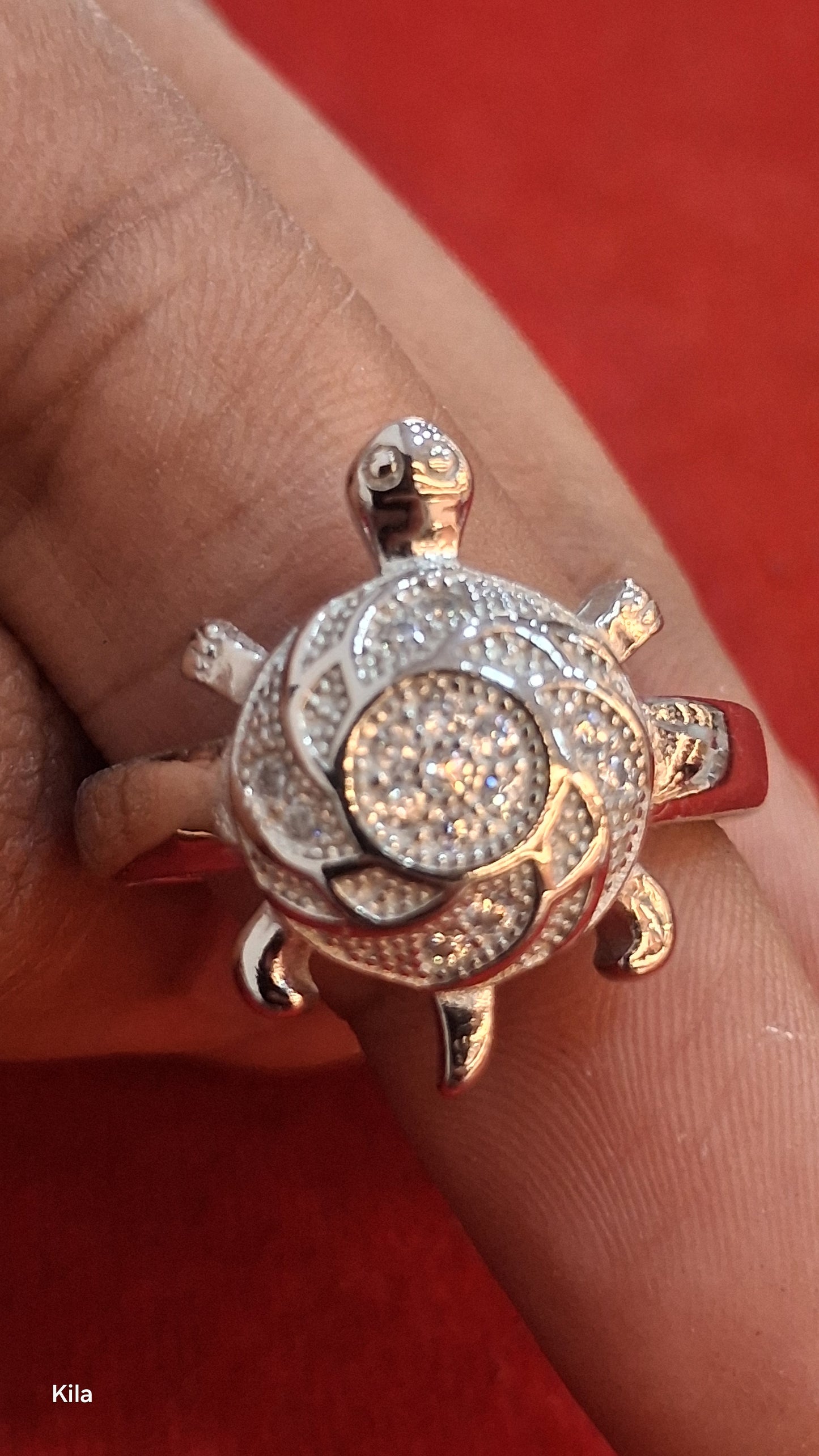 92.5 Silver Polished Tortoise Ring | Stylish Smooth Finish | Elegant Jewellery
