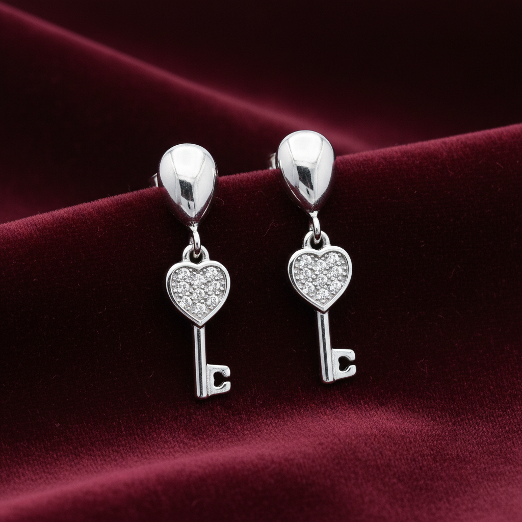 92.5 Silver Premium Earrings | Stylish Elegant Design | Luxury Jewellery