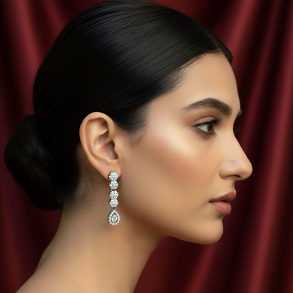 92.5 Silver Earrings | Stylish Refined Design | Elegant Jewellery