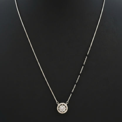 Gold necklace on a red garment