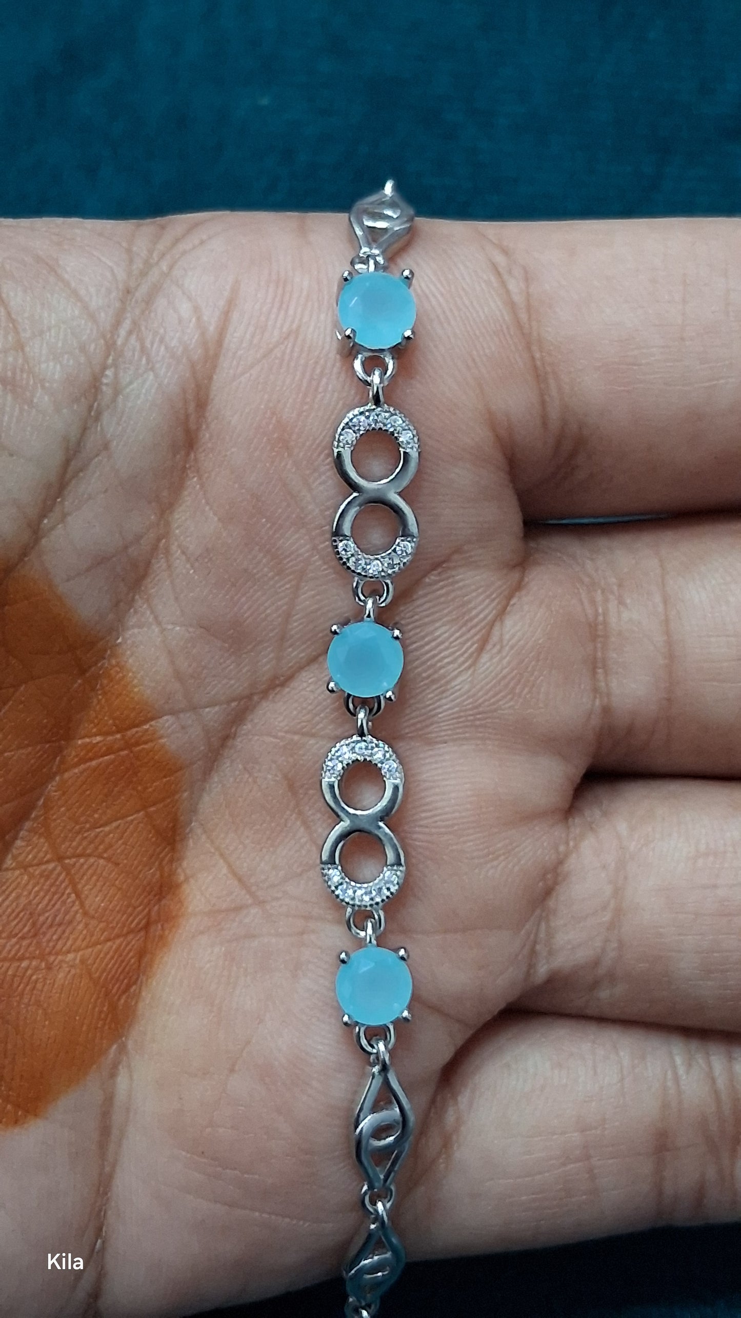 92.5 Silver Infinity Bracelet | Stylish Eternal Design | Elegant Jewellery