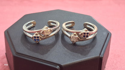 92.5 Silver Elegant Toe Rings | Smooth Finish Design | Stylish Jewellery