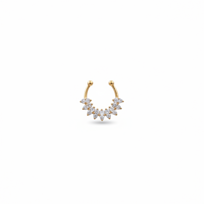92.5 Silver Gold Plated Septum | Stylish Elegant Design | Fashion Jewellery