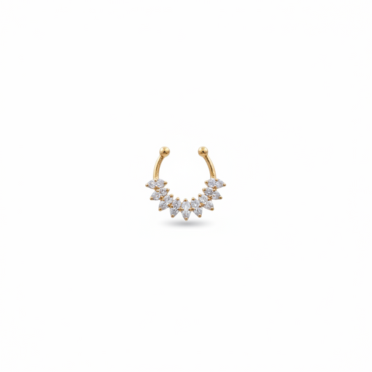 92.5 Silver Gold Plated Septum | Stylish Elegant Design | Fashion Jewellery