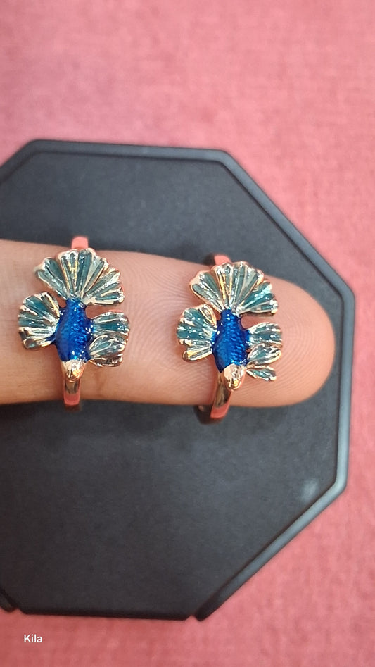 92.5 Silver Rose Gold Fish Toe Rings | Stylish Ocean Design | Jewellery