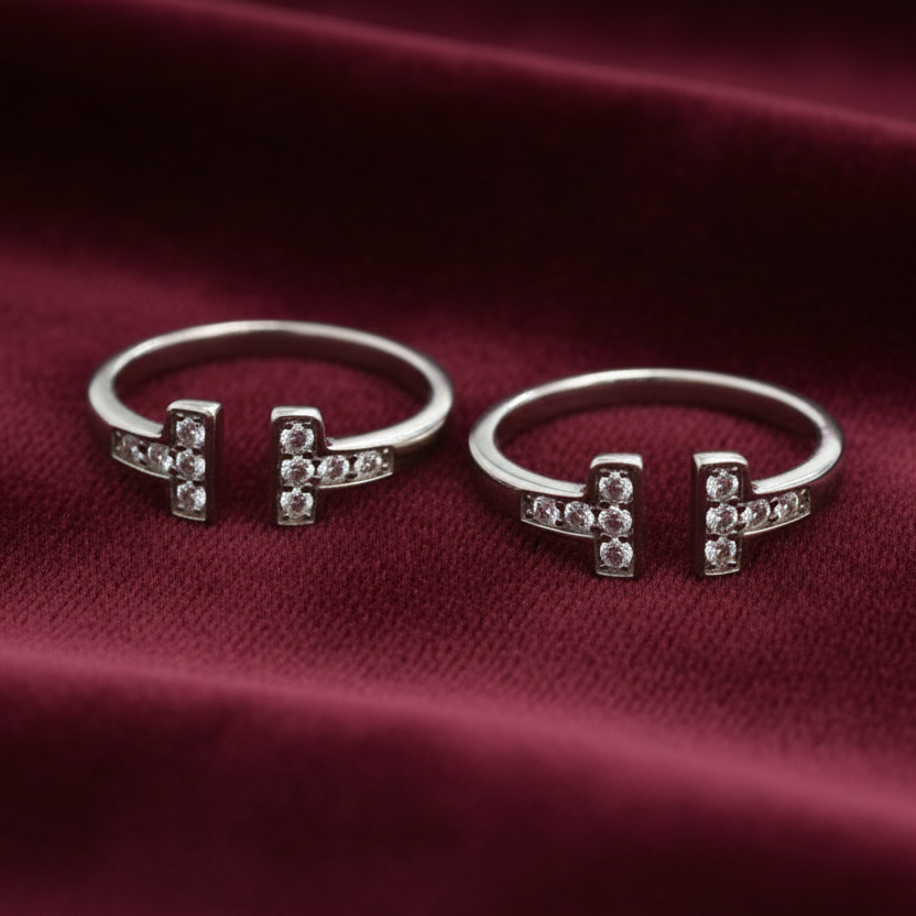 92.5 Silver Premium Toe Rings | Stylish Modern Design | Jewellery