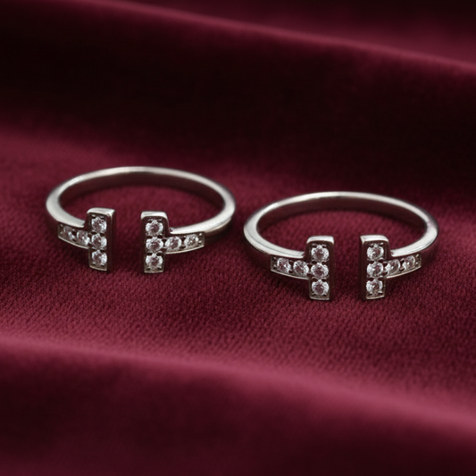 92.5 Silver Premium Toe Rings | Stylish Modern Design | Jewellery